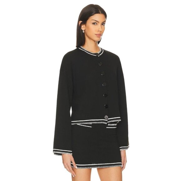 SNDYS Daphne Cardigan in Black Medium New Womens Knit Sweater Jacket - Picture 3 of 14